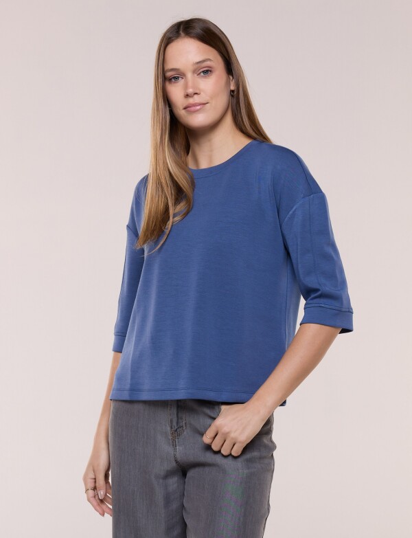 Buzo Comfy Manga Amplia GRIS AZULADO