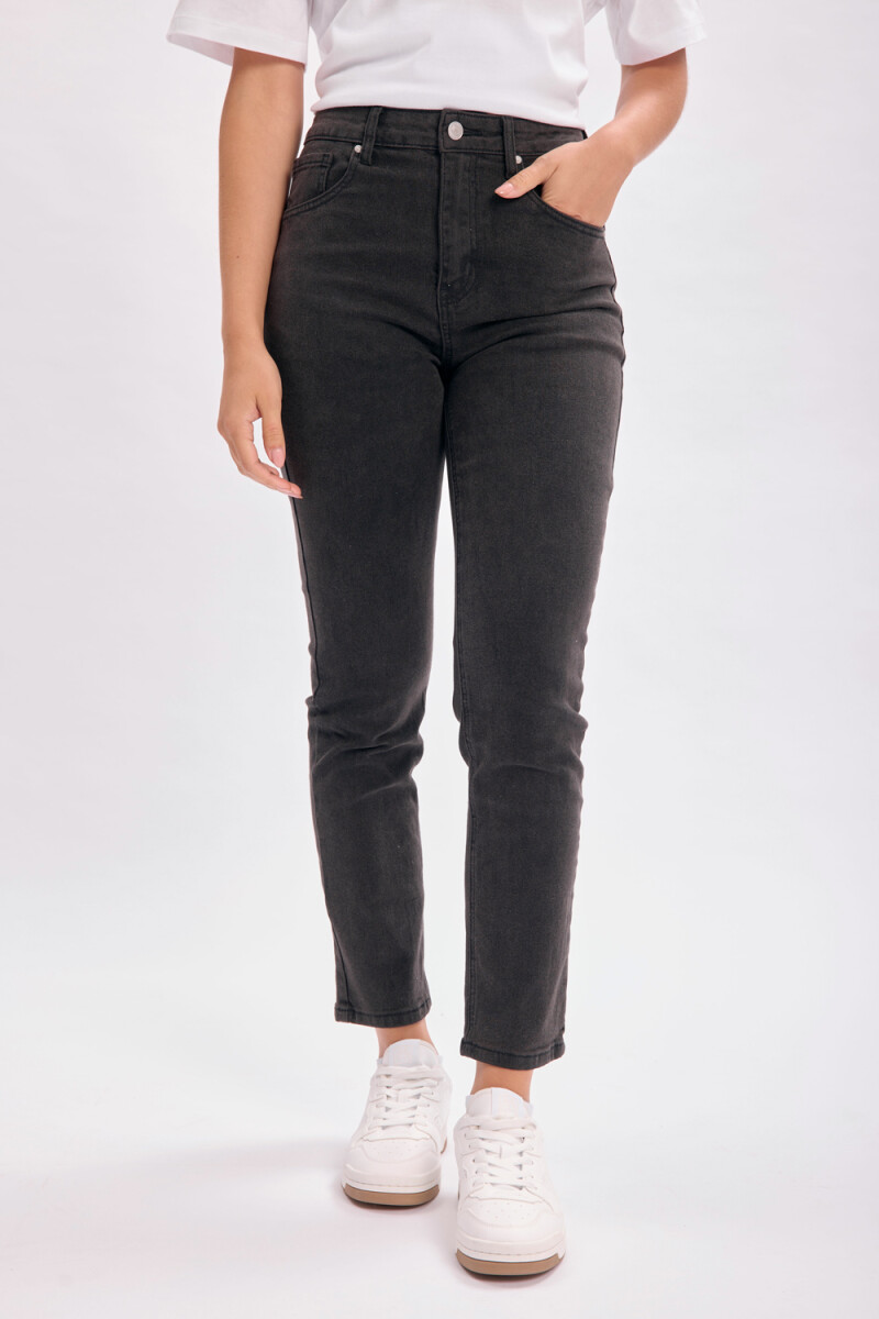 Pantalón jean recto - Negro 