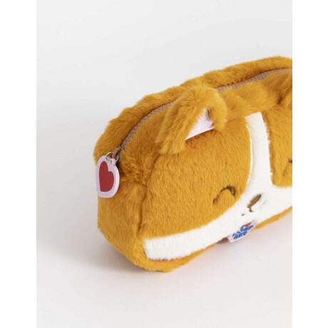 Cartuchera Peluche Corgi Marron Camel