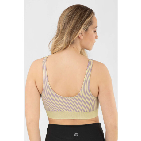 Top deportivo bicolor Verde lima/fluo