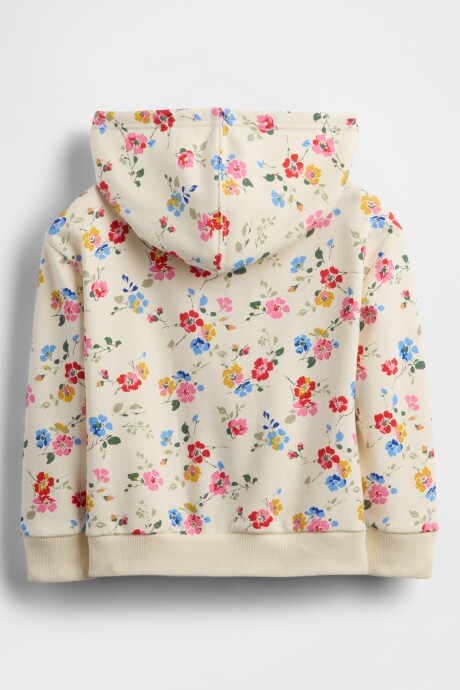 Buzo Canguro Con Cierre Logo S/Felpa Toddler Niña New Off White