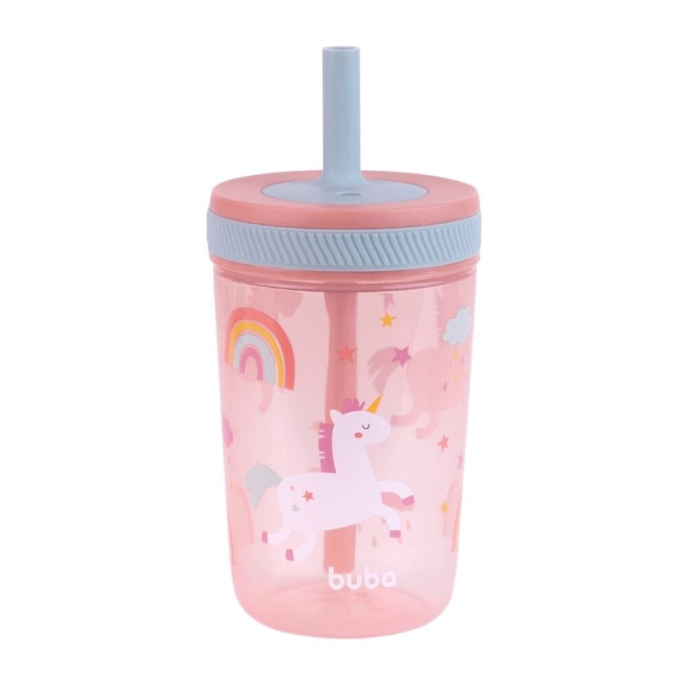 Vaso TOTS BUBA antiderrame rosa unicornio