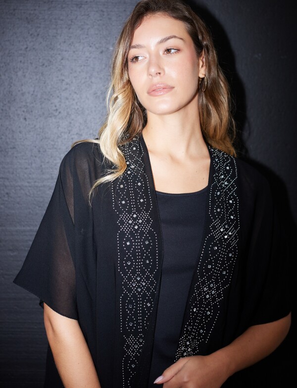 Kimono Noche NEGRO/PLATEADO