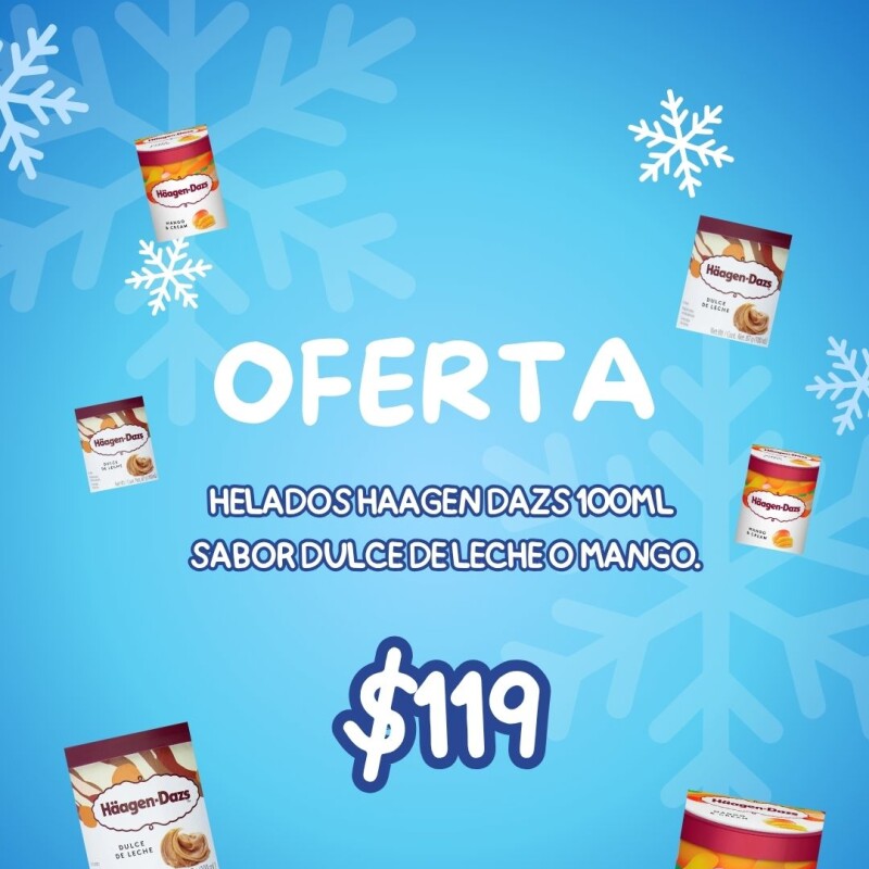 OFERTA HAAGEN DAZS 100ML DULCE DE LECHE OFERTA HAAGEN DAZS 100ML DULCE DE LECHE