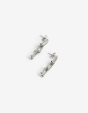Aros Colgantes Cortos Metal Aros De Cadena De Acero - Plateado