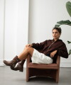 Bota Louise corta chocolate