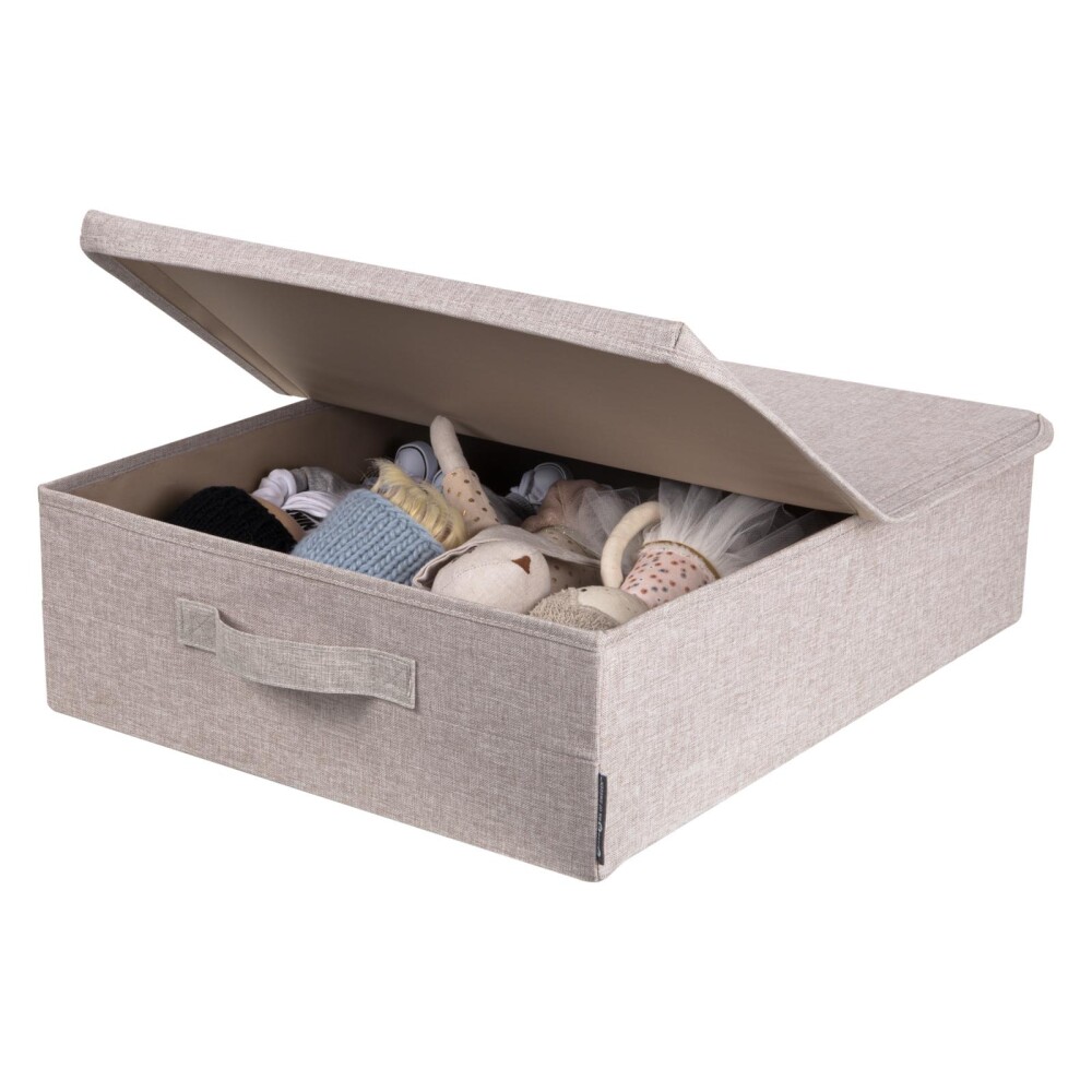 CAJA ORG C/TAPA POLIESTER NATURAL-BEIGE UNDERBED