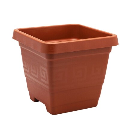 MACETA CUADRADA "PLASMONT" 29 LT TERRACOTA