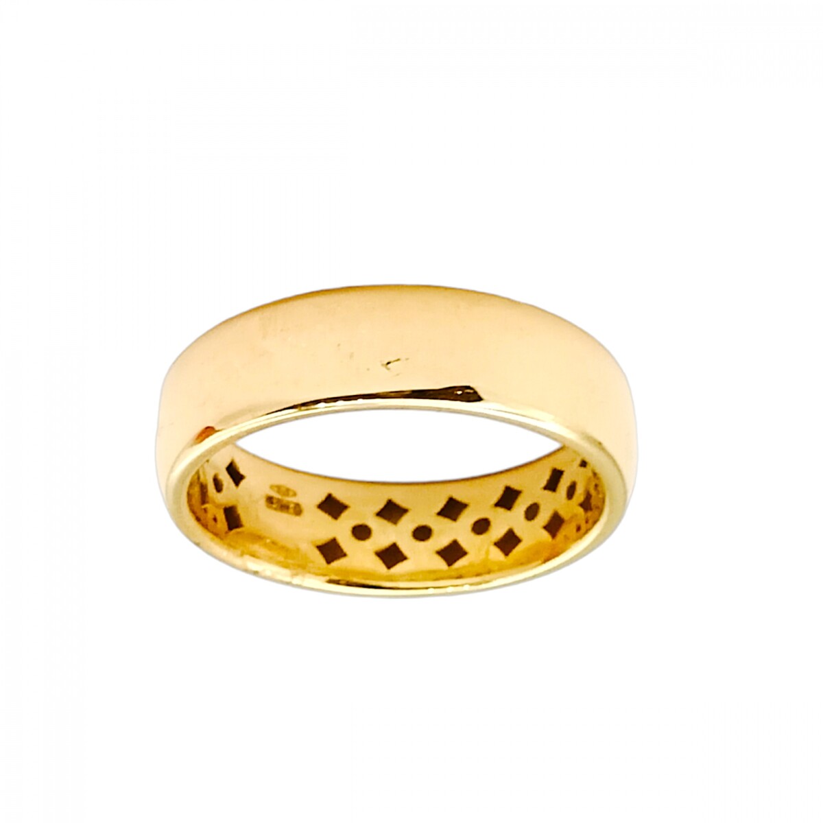 Anillo cinta liso-Oro bajo-Sin Piedra-AN8208 - sinpiedra 