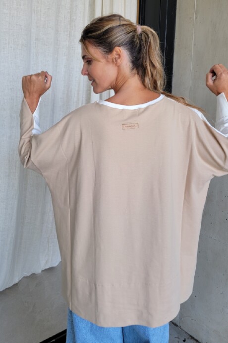 Remerón Chipre Combinada crudo y beige