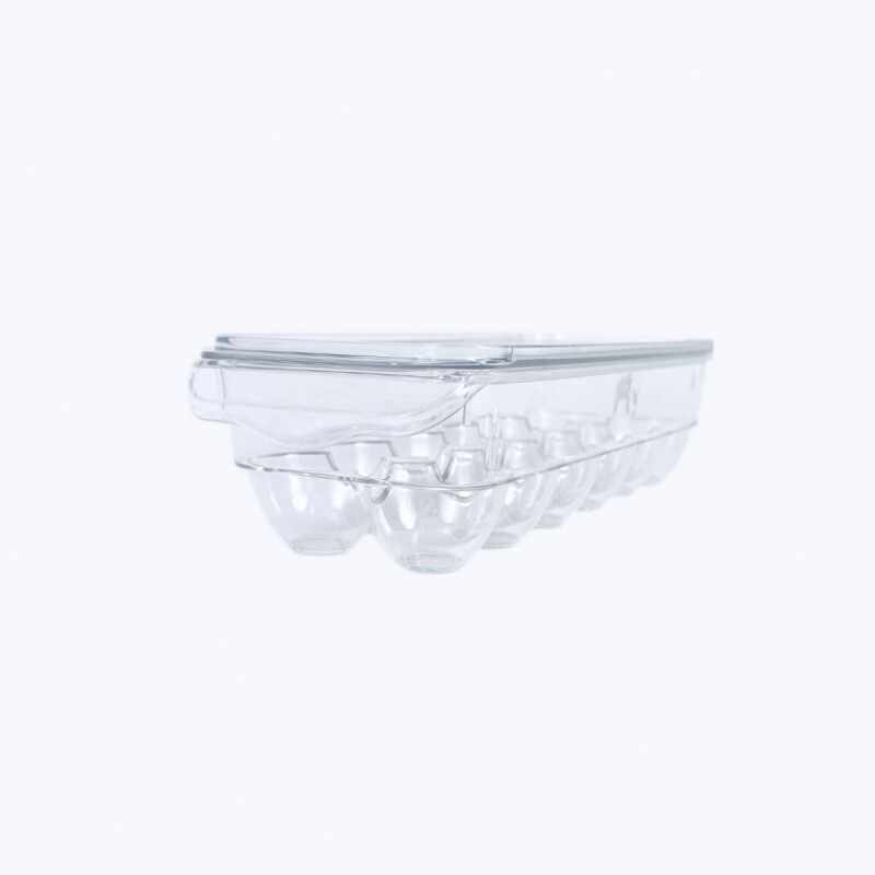 ORGANIZADOR RECT ACRIL TRANSP P/HUEVOS C/TAPA Unica