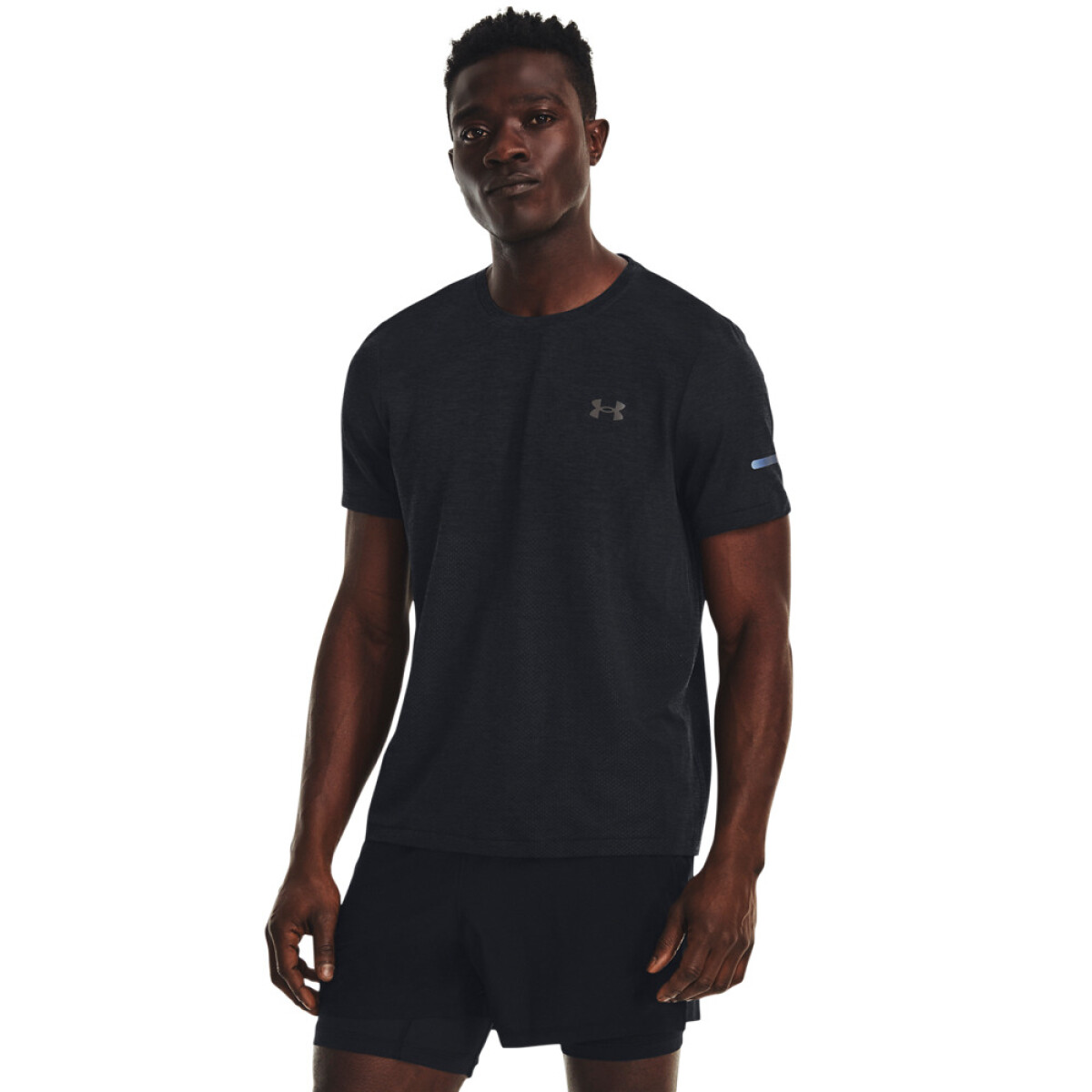 UA SEAMLESS STRIDE SS-GRN - BLK-001 