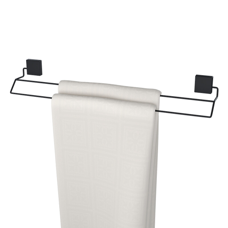 Soporte doble para toalla NEGRO