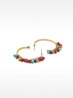 Aros Abiertos Con Abalorios multicolor