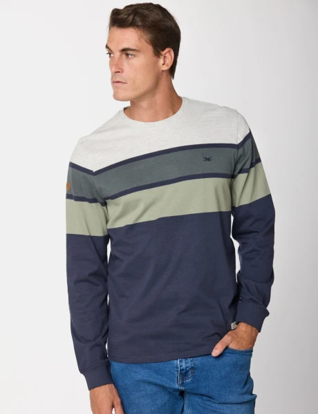 REMERA RAYADA Verde