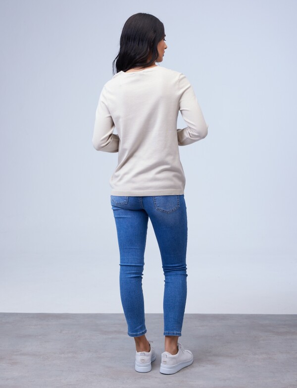 Buzo Bordado BEIGE