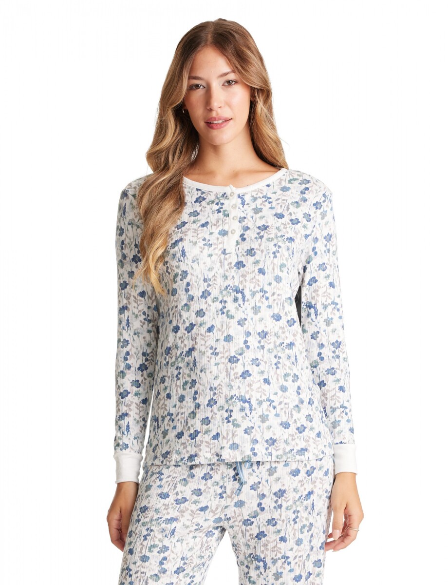 Pijama Con Pantalon - Blanco/multi 