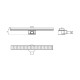 DESAGUE RECTANGULAR 60X7 40MM ACERO INOX BRUSHED GOLD 000