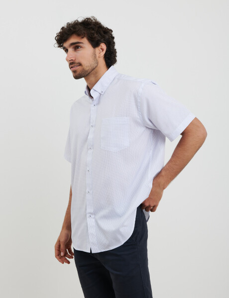 012533 CAMISA HARRINGTON LABEL Blanco/azul Osc