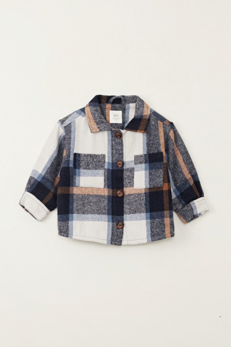 Sobrecamisa cuadros - Azul Marino 