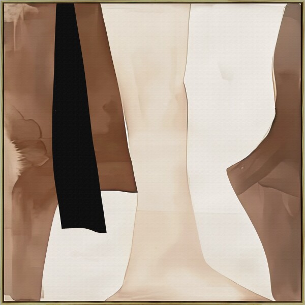 CUADRO CANVAS ABSTRACTO TONOS BEIGE Y MARRON MARCO MADERA CUADRO CANVAS ABSTRACTO TONOS BEIGE Y MARRON MARCO MADERA