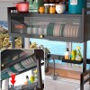 Escurridor de Vajilla Rack Lumax con Puerta 65x30x78cm Negro