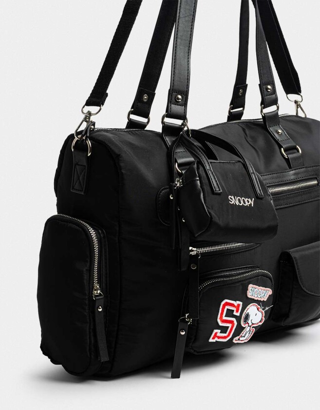 Shopper Cartera Shopper Snoopy - Negro