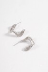 Aros acero wavy plateado