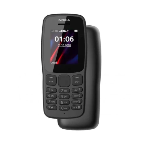 NOKIA 106 (2018) 1.8' 4MB 4MB RAM - Black NOKIA 106 (2018) 1.8' 4MB 4MB RAM - Black