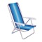 Silla reclinable 4 posiciones aluminio AZUL