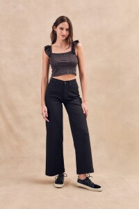 Top Volados Lurex Negro