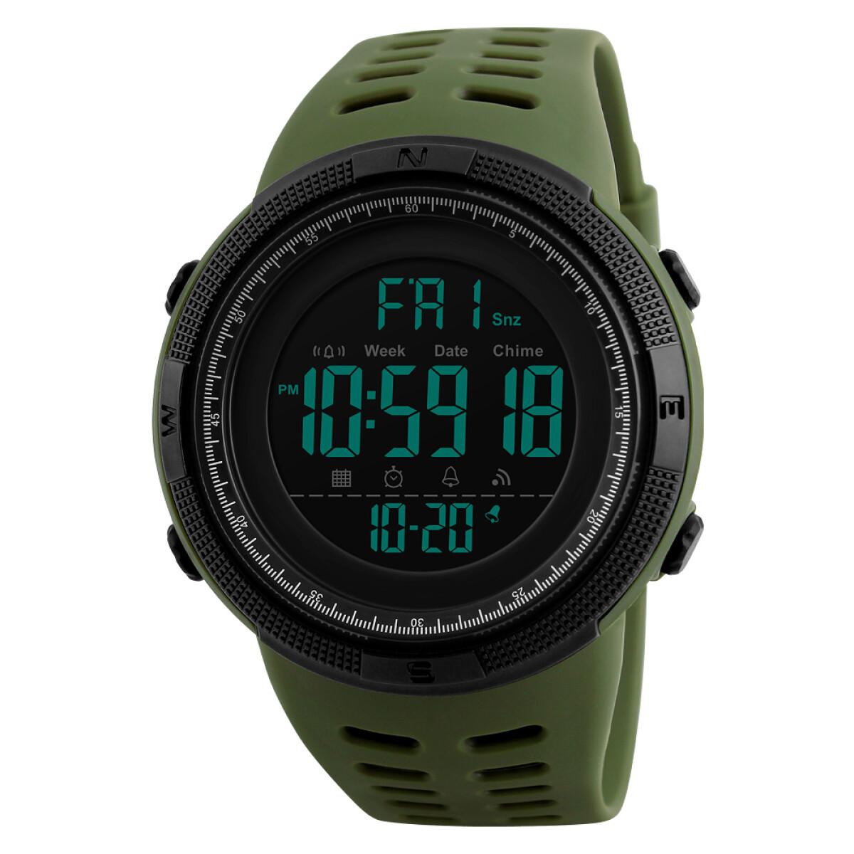 Reloj Skmei 1251ag Para Hombre Color Verde 