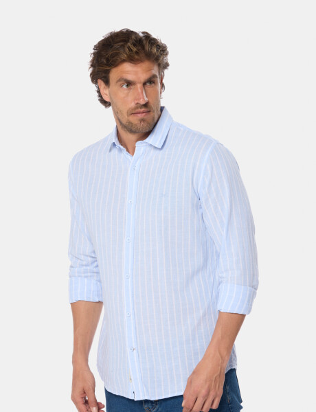 CAMISA DE LINO Azul
