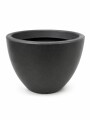 MACETA REDONDA BAJA PLASTICA 30X22 GRIS OSCURO