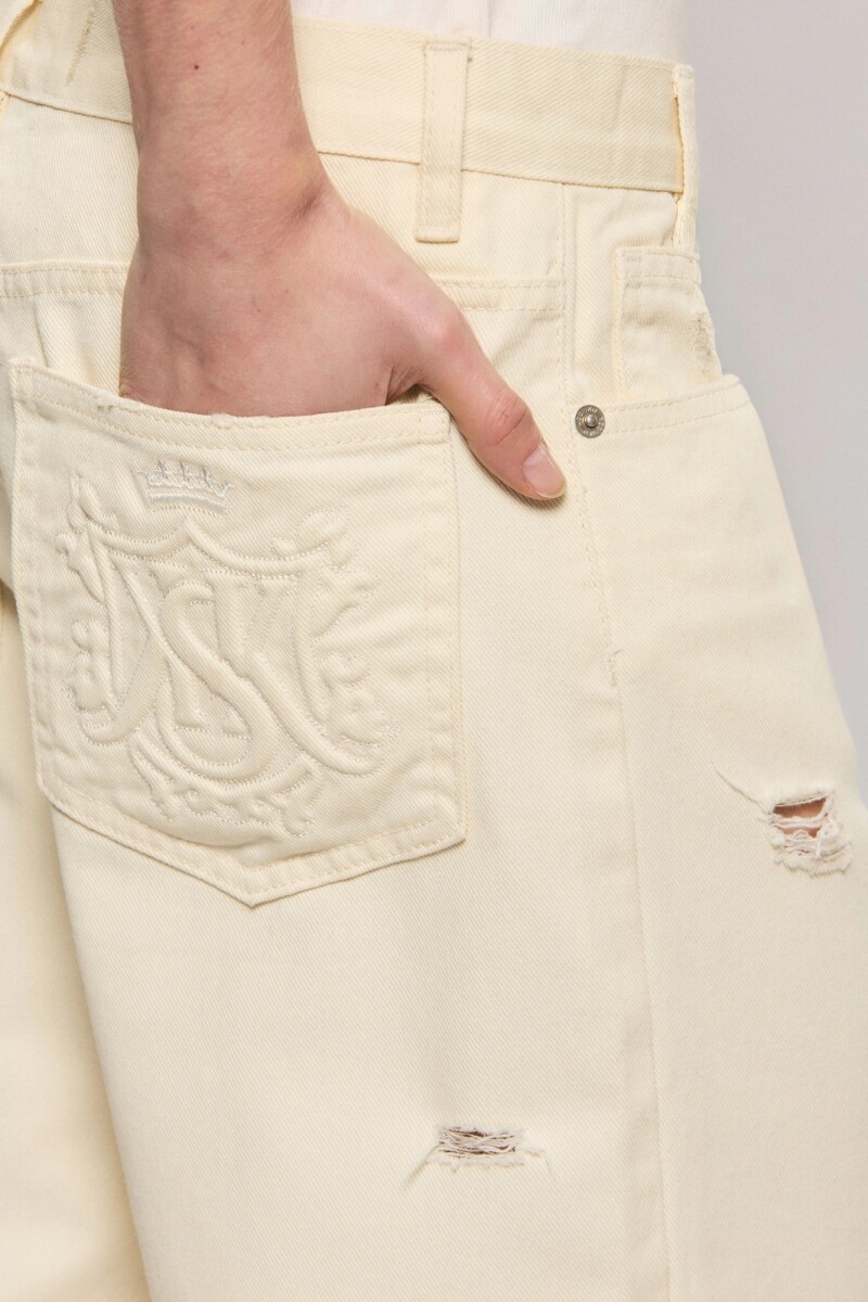 PANTALON ETERNAL CROSSED IVORY Crudo