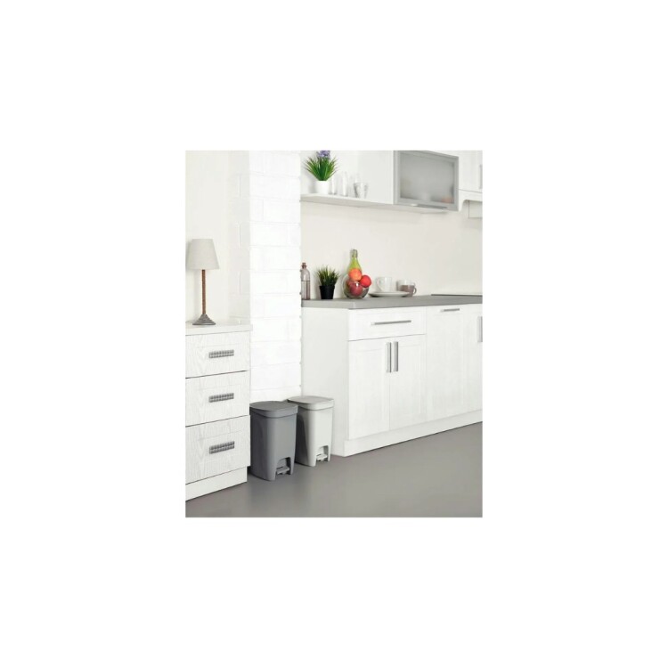 PAPELERA TACHO BASURA TRAMONTINA COMPACT 10LTS GRIS
