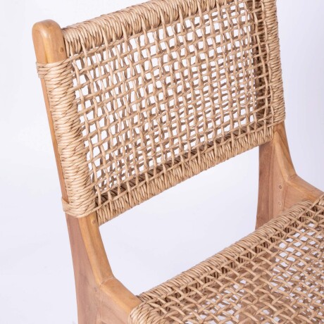 SILLA COMEDOR MADERA NATURAL-BEIGE CURAZAO