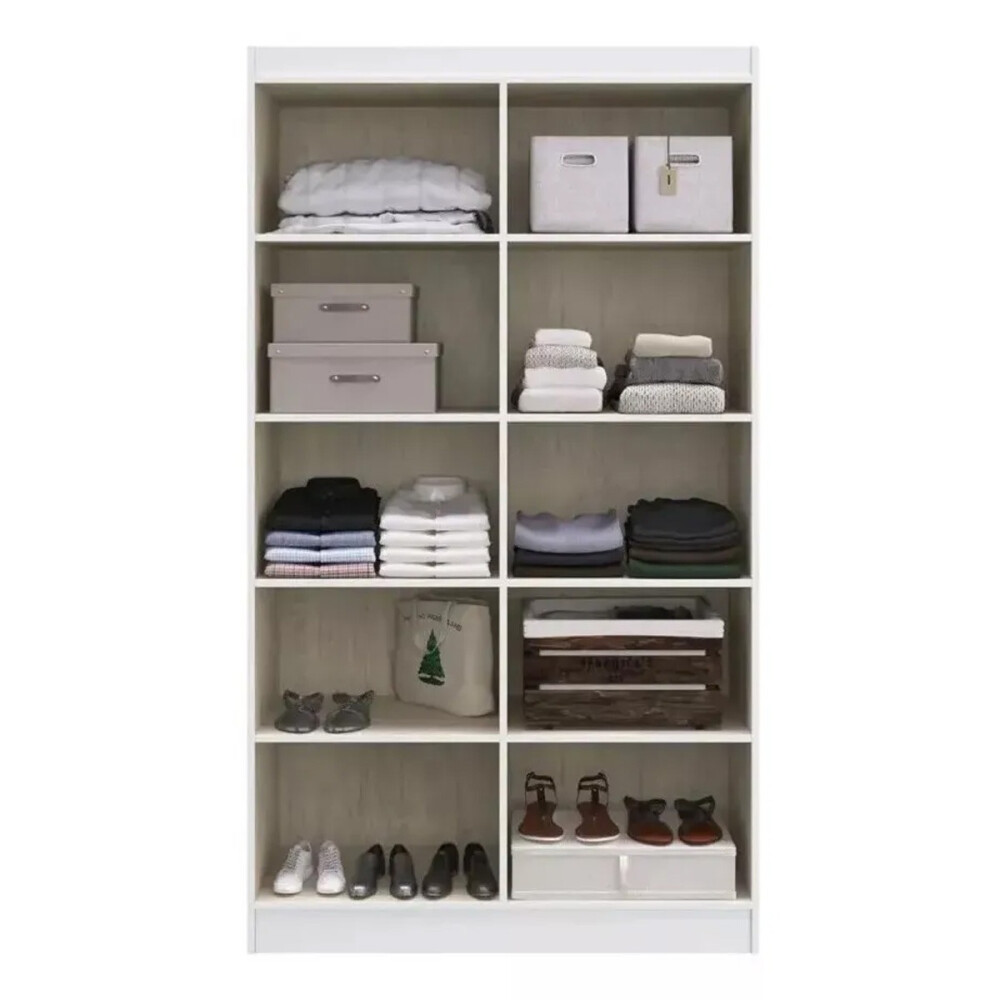 Ropero 4 puertas / Gran cantidad de estantes BLANCO
