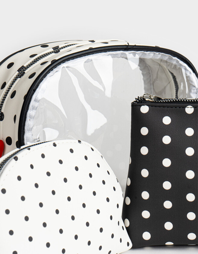 Porta Cosméticos Set De Portacosméticos - Estampado Lunares
