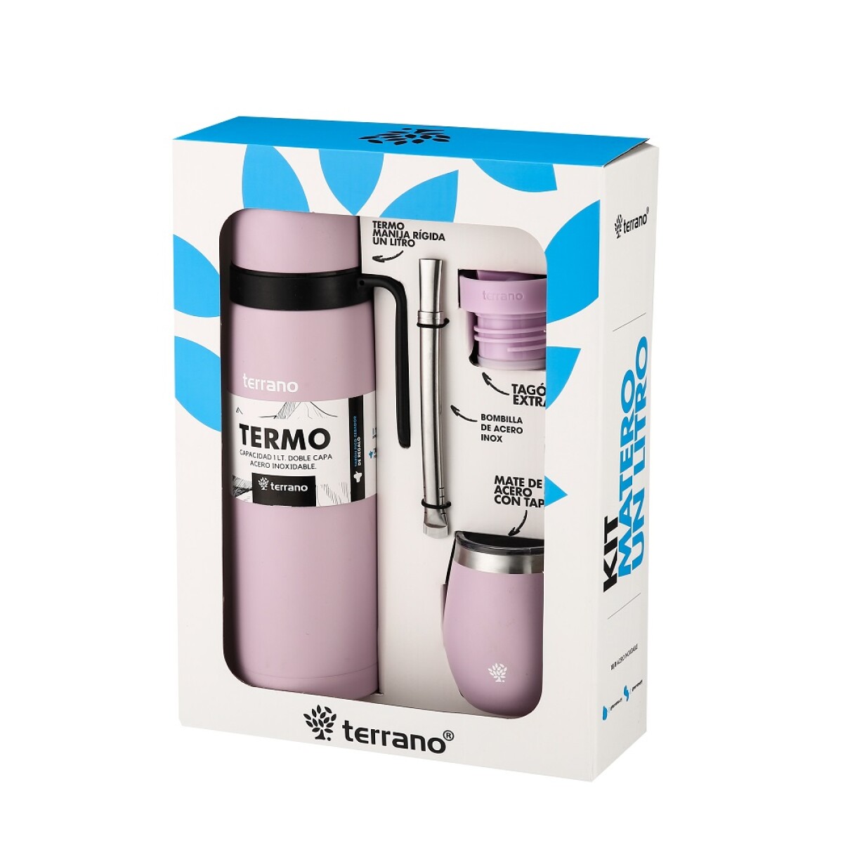 KIT MATERO BALA 750ML TERRANO - LILA 
