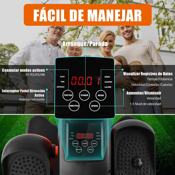 Healty Legs Ejercitador De Piernas Mini Elíptico EJERCITADOR PIERNAS WALKING ORANGE