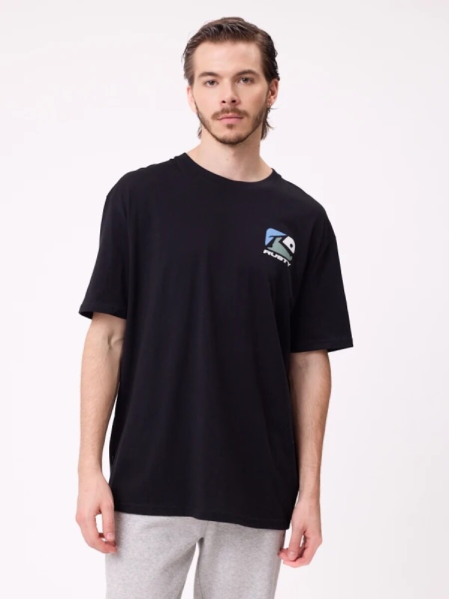 T-SHIRT RUSTY KOMMA - NEGRO 