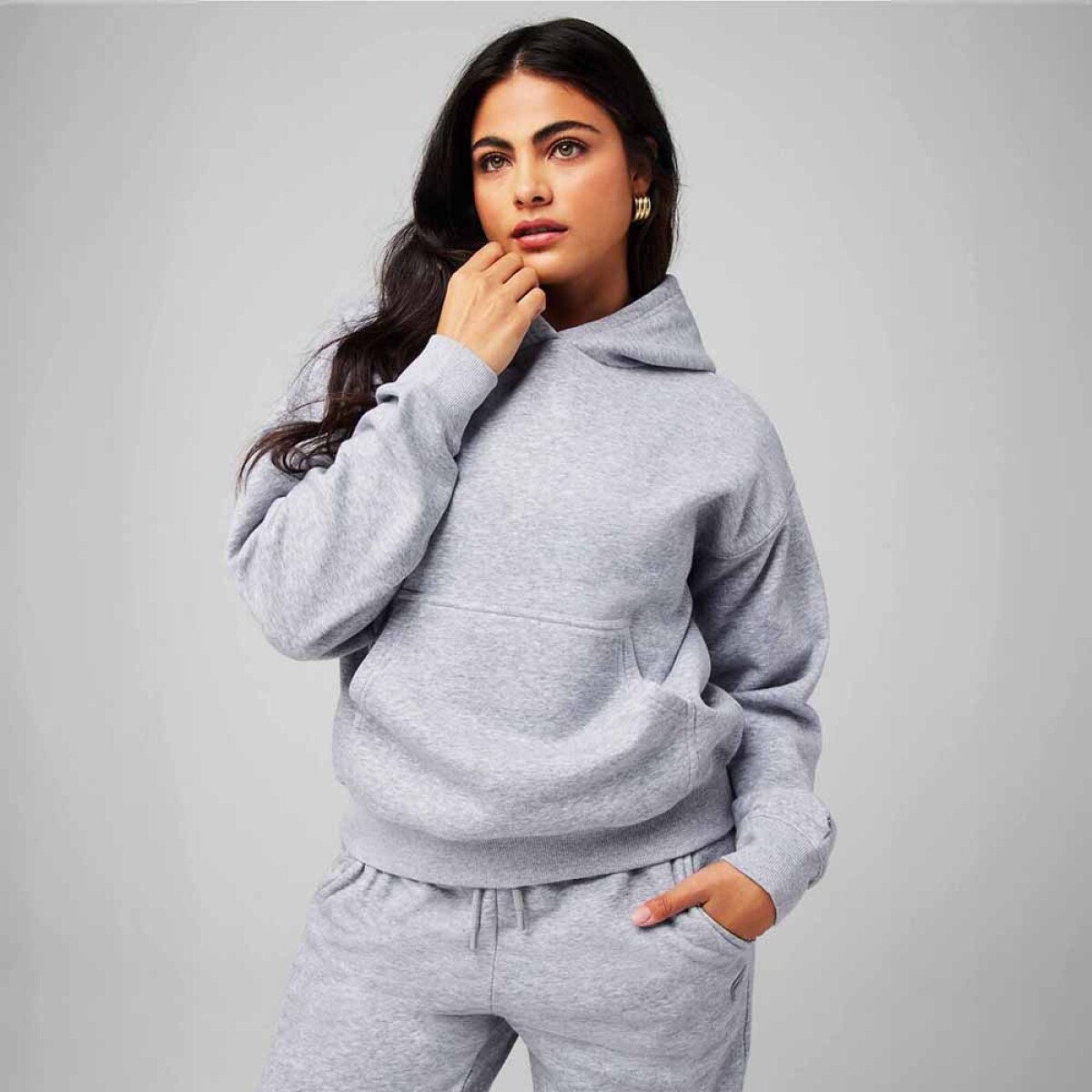 Polera Cozy Fleece Hoodie Mujer 