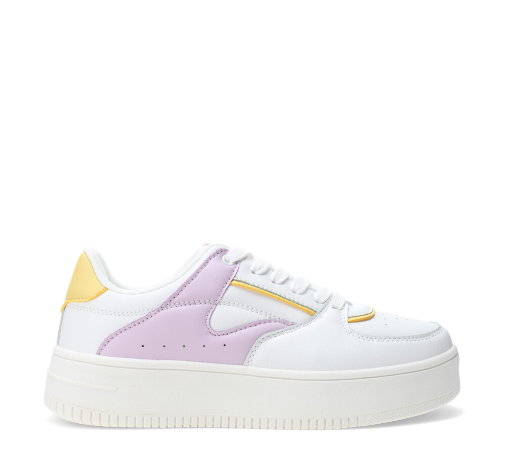 Deportivo acordonado ROSA White/Lila