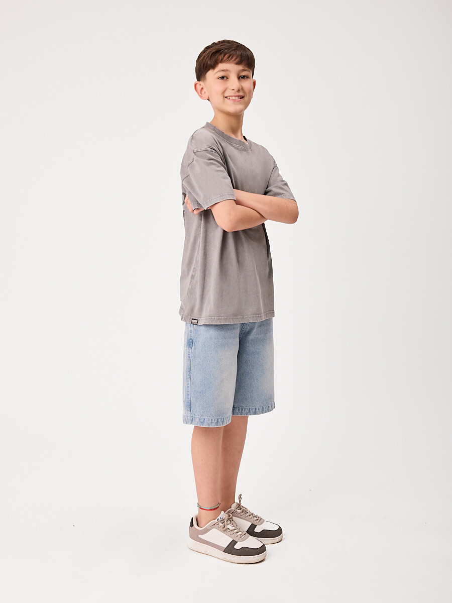 T-SHIRT M/C PALITO TEEN DIXIE Gris