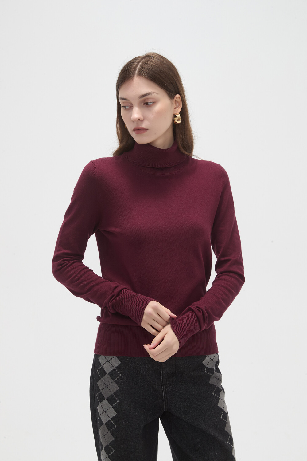 Polera Tivana Cereza Oscuro