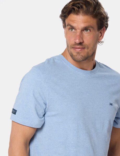 REMERA LISA DE ALGODÓN Azul melange
