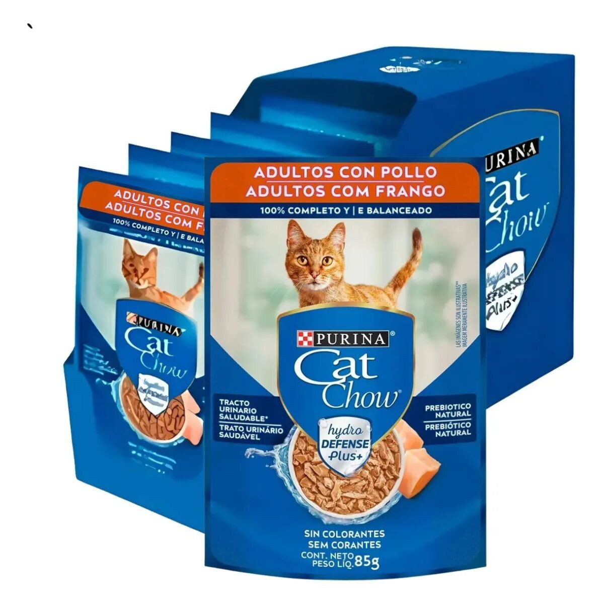 CAT CHOW EN SALSA - ADULTOS POLLO 85 GRS CAJA X 15 UNIDADES 
