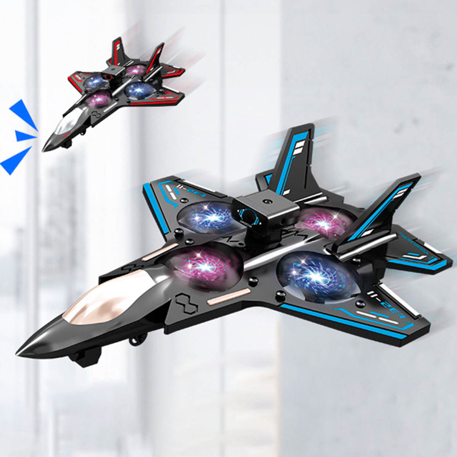 Avión Drone Jet Combate C/remoto Cámara Y 360° Luces — El Rey del  entretenimiento