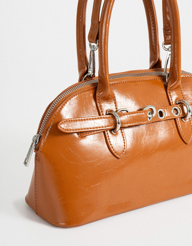 Bowling Tendencia Cartera Bowling Con Arandelas - Marron Camel